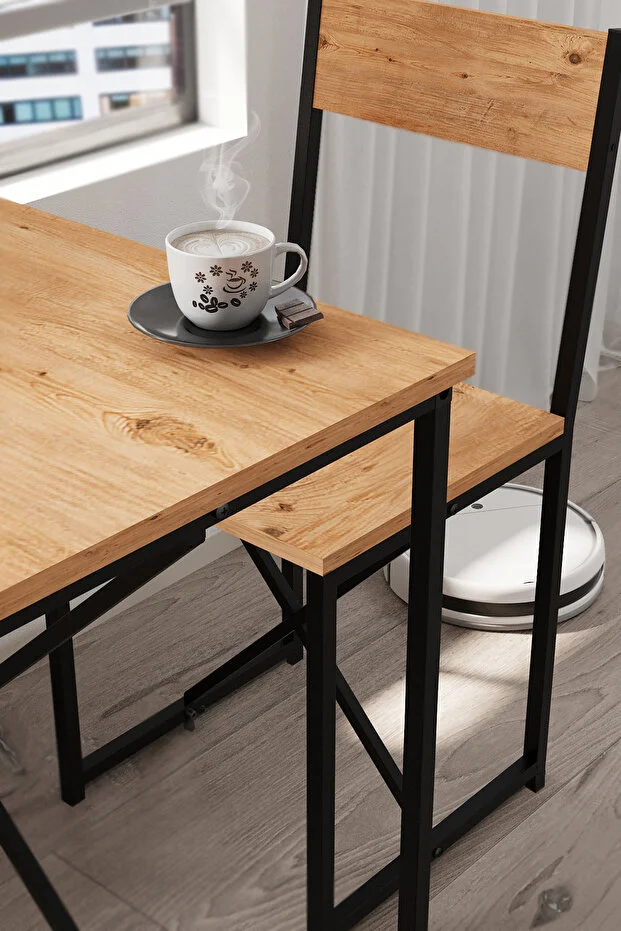 2li Mutfak Seti Mutfak Masa ve Sandalye Seti Balkon Masası Cafe Seti Maysa Çam